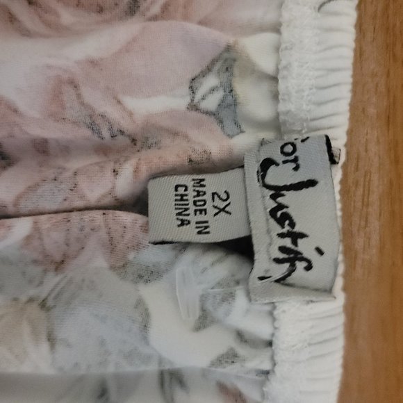 🌸🌸🌸J for Justify White Floral Dress Size 2X - Picture 4 of 6